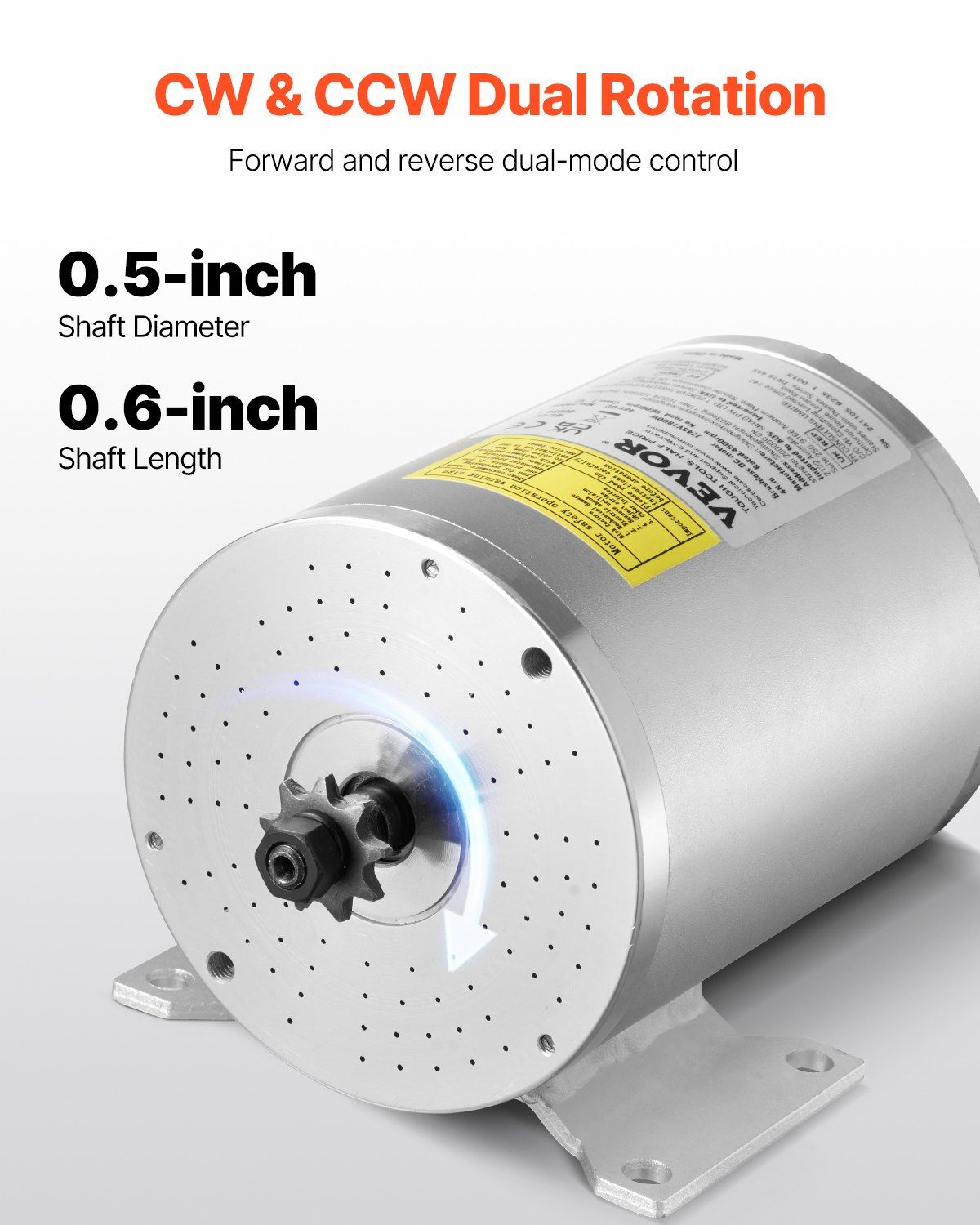 1800W Electric Brushless DC Motor Kit - 48V 4500rpm Motor with Upgraded Speed Controller and Throttle Grip Kit for Go Karts E-Bike Motorcycle Scooter DIY - Image 3