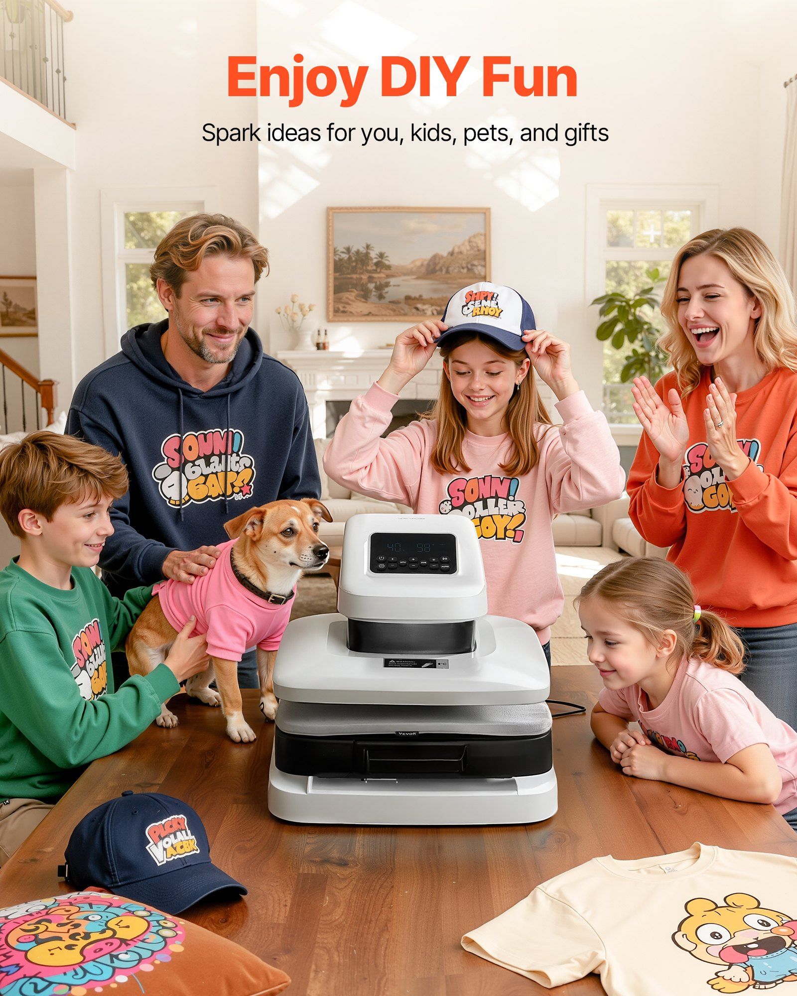 Auto Heat Press Machine, 38 x 38 cm, T-Shirt Press Machine with Auto Release and Adjustable Pressure, Digital Display, Rapid Heating, for Sublimation, Vinyl, Heat Transfer Projects, White - Image 4
