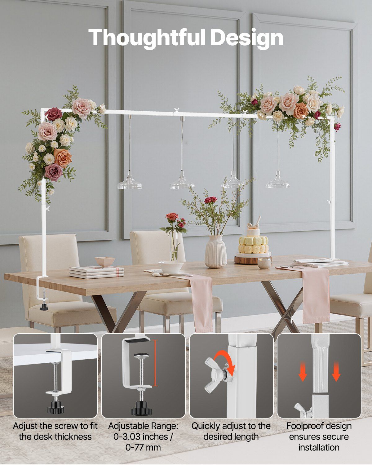Over The Table Rod Stand with Clamps, 13