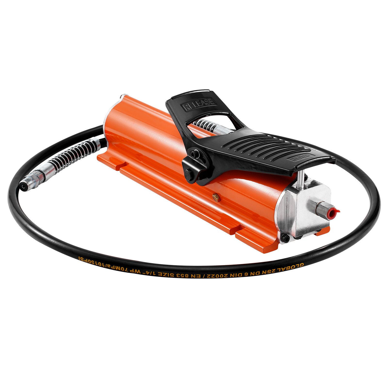 10,000PSI Air Hydraulic Pump, 0.18 Gal Reservoir, NPT 3/8 In Oil Outlet, NPT 1/4 In Inlet, Metal Shell Air Actuated Treadle Foot Pump, for Precision Industrial Machinery & Aerospace Equipment - Image 1