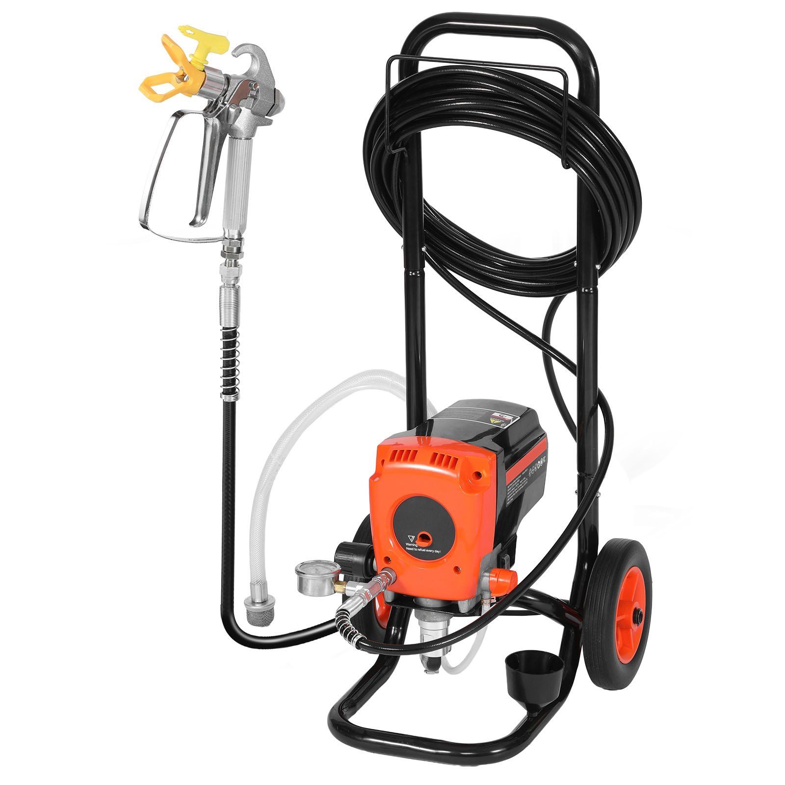 Stand Airless Paint Sprayer, 950W, 3300PSI High Pressure Airless Sprayer with Cart, Cleaning Brush, Hose, Extension Rod, Nozzles, Electric Spray Paint Machine for Interior or Exterior of House - Image 1