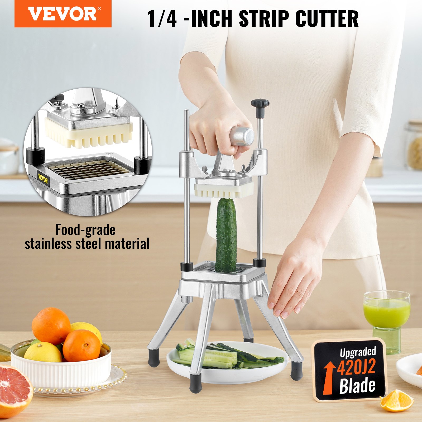 Commercial Vegetable Fruit Chopper 1/4