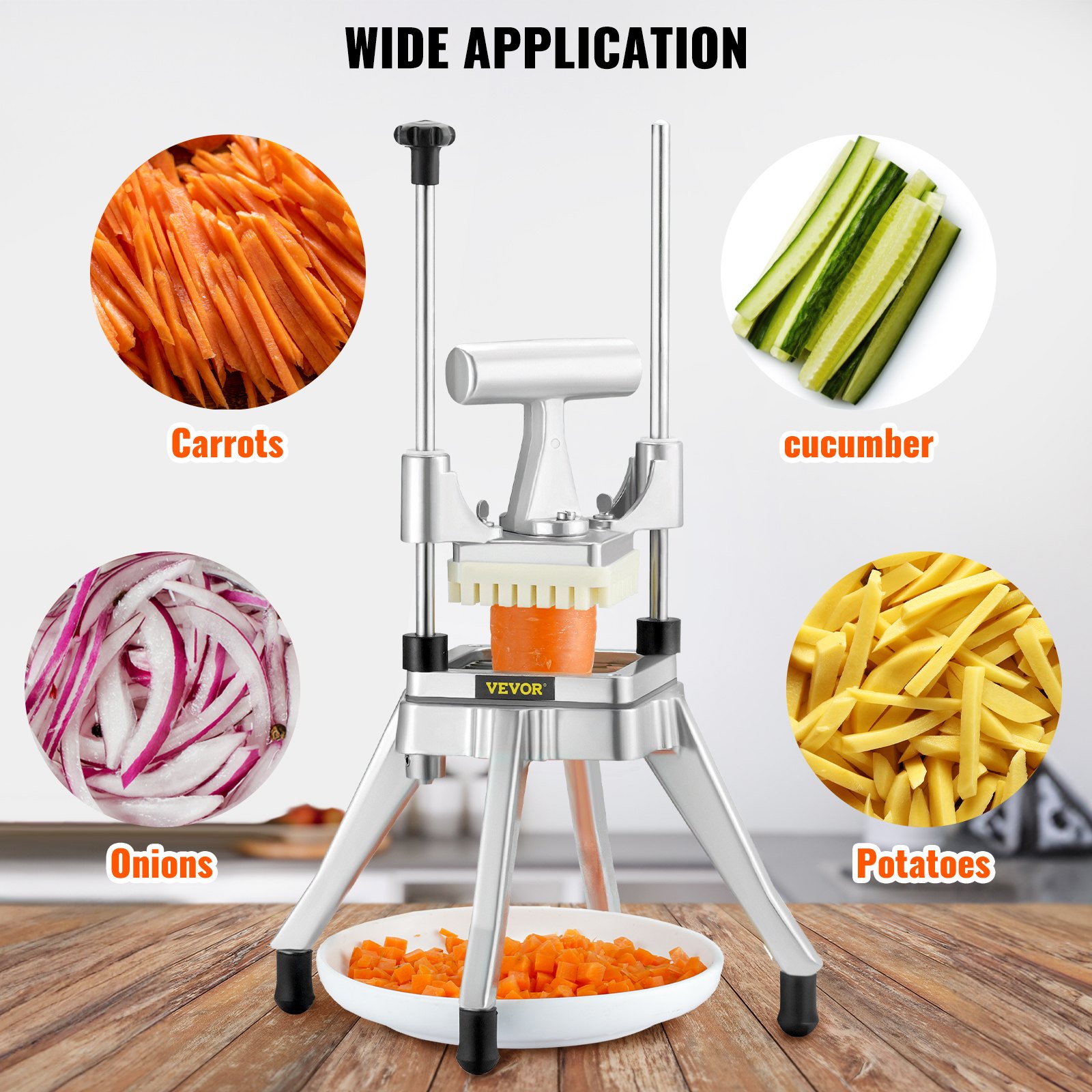Commercial Vegetable Fruit Chopper 1/4