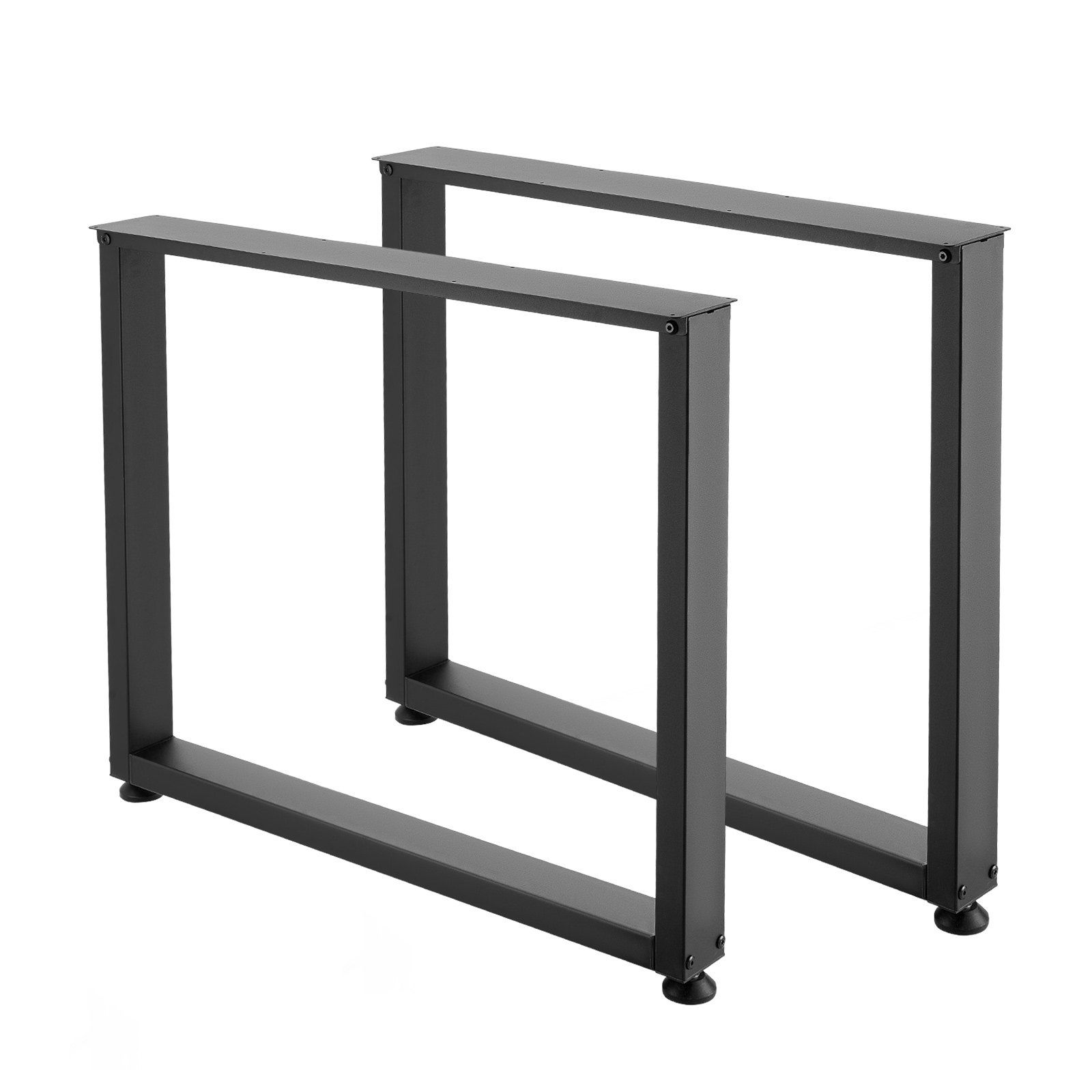 Table Legs, 750 x 900 mm (H x W) Square Steel Furniture Legs, Modular Design, Easy Assembly, 1000 kg Max Load Heavy Duty, for Home Office Desk, Workbenches, Dinner Bar Tables, Set of 2, Black - Image 1