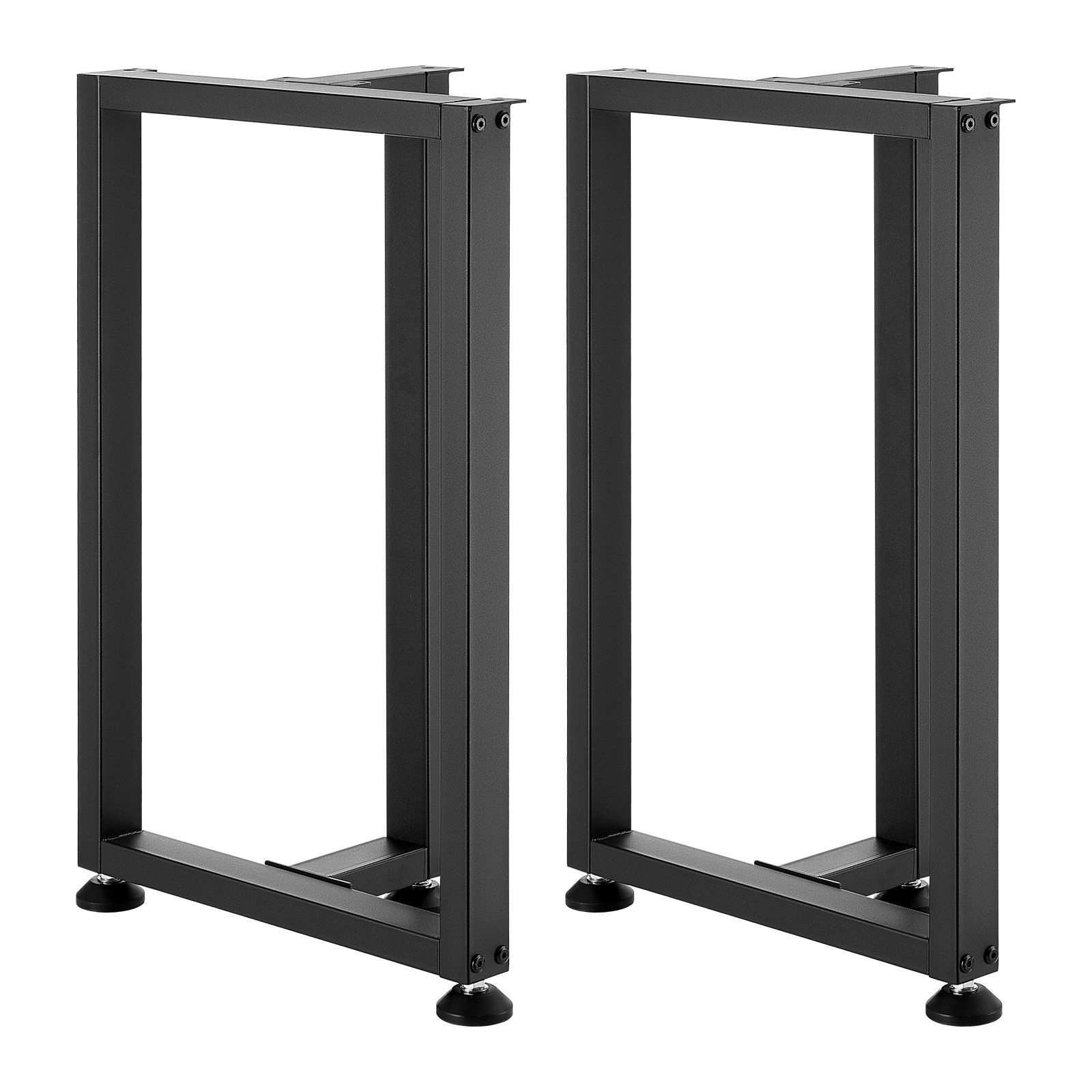 Table Legs, 740 x 450 mm (H x W) Square T Shape Steel Furniture Legs, Modular Design, Easy Assembly, 1000 kg Max Load Heavy Duty, for Home Office Desk, Dinner Table, Workbench, Set of 2, Black - Image 1