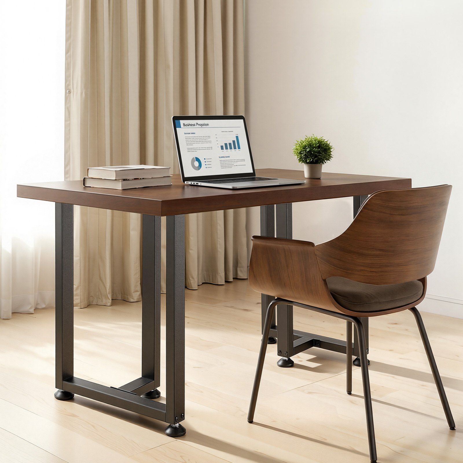 Table Legs, 740 x 450 mm (H x W) Square T Shape Steel Furniture Legs, Modular Design, Easy Assembly, 1000 kg Max Load Heavy Duty, for Home Office Desk, Dinner Table, Workbench, Set of 2, Black - Image 8