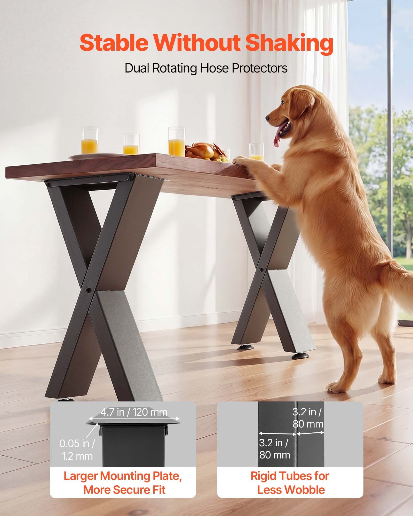 Table Legs, 750 x 600 mm (H x W) Steel Furniture Legs, Modular Design, Easy Assembly, 1000 kg Max Load Heavy Duty, for Home Office Desk, Coffee Dinner Bar Tables, Workbench,2 PCS, X Frame, Black - Image 3