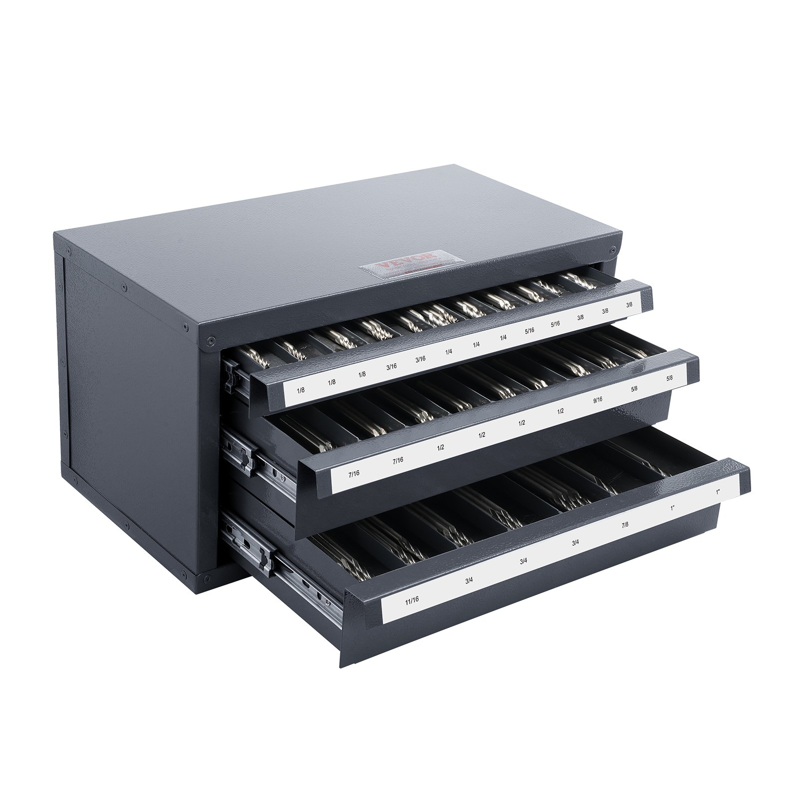End Mill Dispenser Cabinet, Three-Drawer End Mill Organizer Cabinet for 1/8