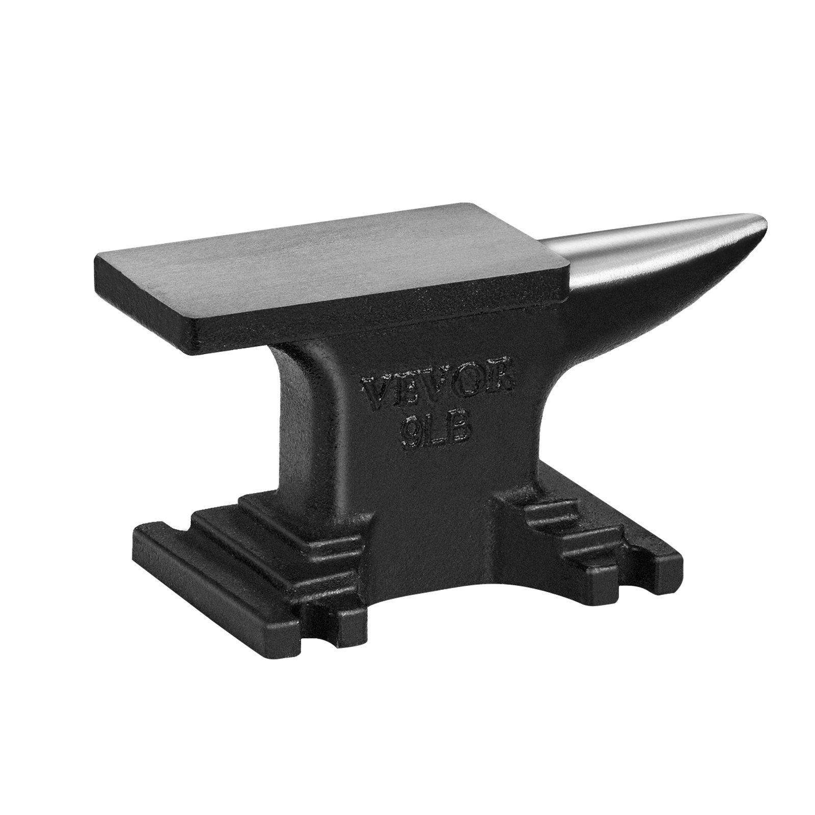 Single Horn Anvil, 8.8Lbs Cast Steel Anvil, High Hardness Rugged Round Horn Anvil Blacksmith, Compact Design and Stable Base, Forge Tools and Equipment, Metalsmith Tool for Bending and Shaping - Image 1