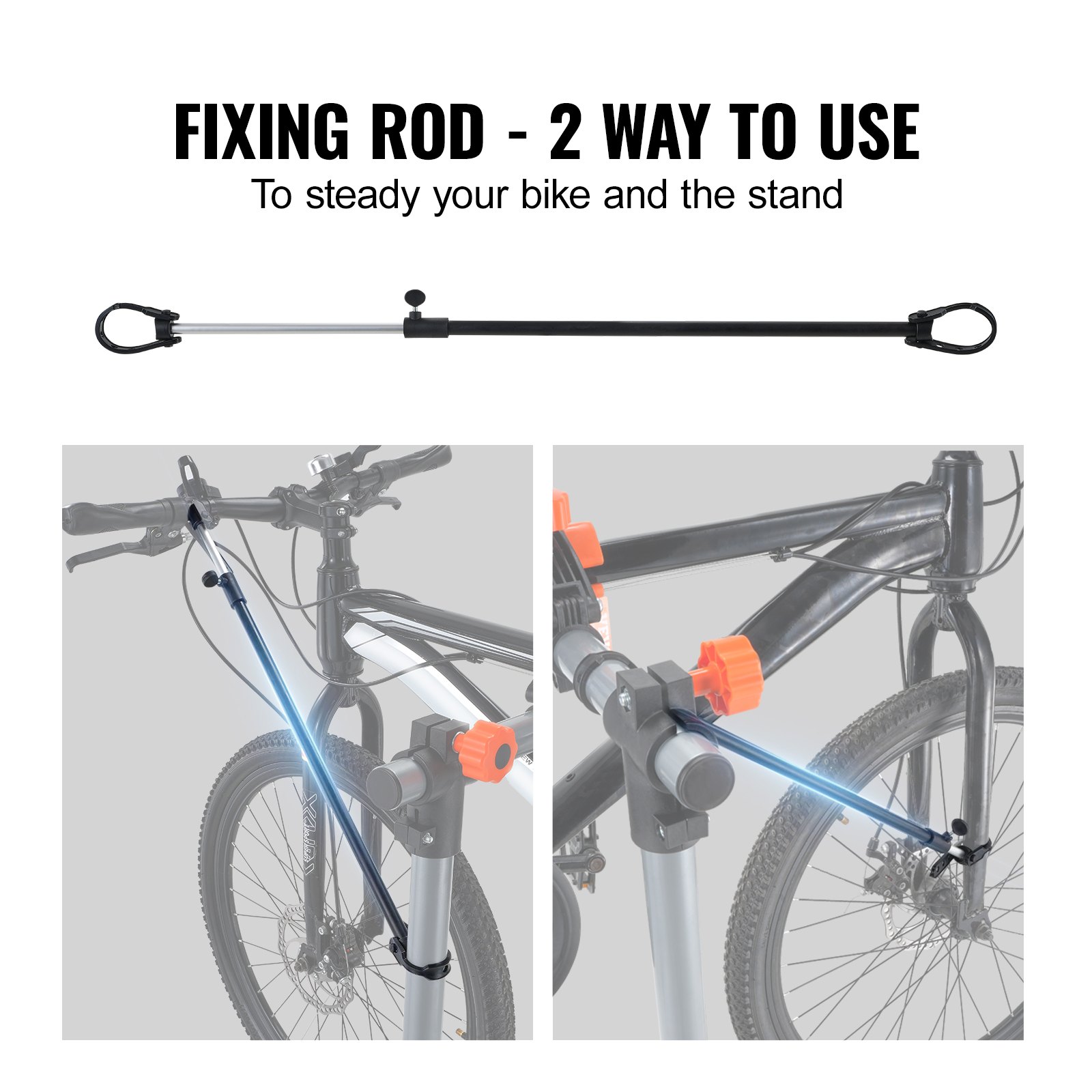 Bike Repair Stand, 80 lbs Heavy-duty Steel Bicycle Repair Stand, Adjustable Height Bike Maintenance Workstand with Magnetic Tool Tray Telescopic Arm, Foldable Bike Work Stand for Home, Shops - Image 5