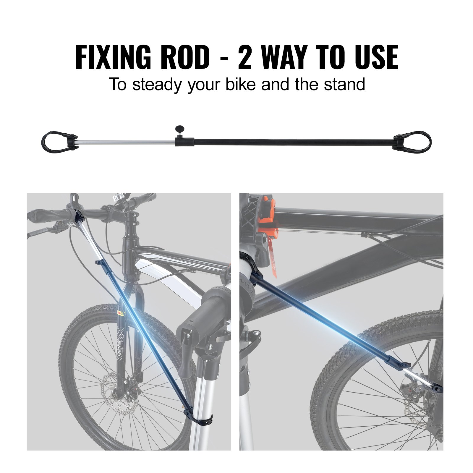 Bike Repair Stand, 66 lbs Heavy-duty Aluminum Bicycle Repair Stand, Adjustable Height Bike Maintenance Workstand with Magnetic Tool Tray Telescopic Arm, Foldable Bike Work Stand for Home, Shops - Image 5