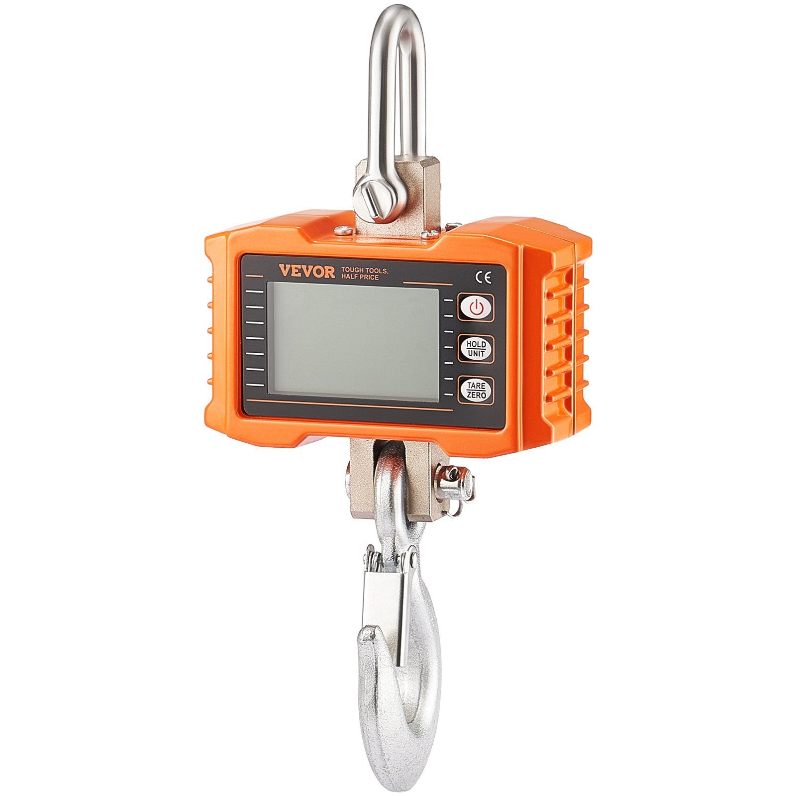 Digital Crane Scale, 2200 lbs/1000 kg, Industrial Heavy Duty Hanging Scale with Remote Control, Cast Aluminum Case & LCD Screen, High Precision for Construction, Factory, Farm, Hunting (Orange) - Image 1