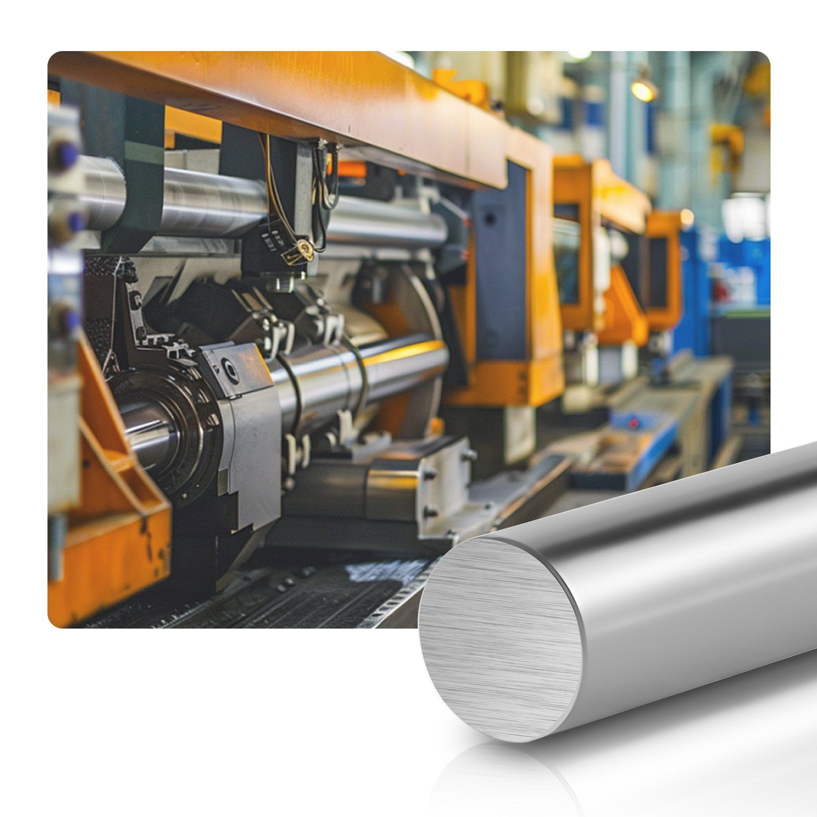 2PCS Linear Motion Rod, 25 mm x 1000 mm (0.98 x 39.4 in), SFC25 Carbon Steel Linear Rod Shaft, Anti Rust and High Precision, High Hardness Shaft, for Cutting Grinding Milling Drilling Machine - Image 8