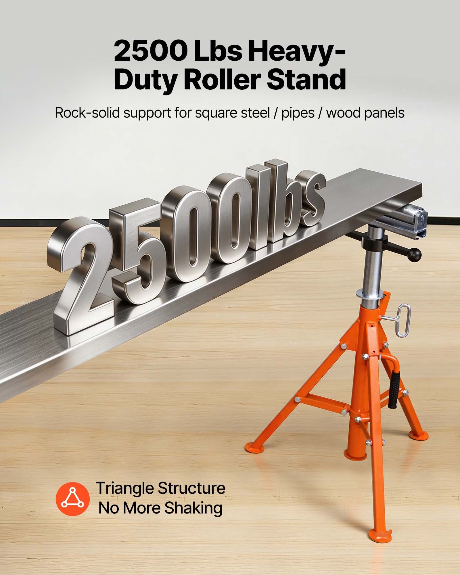 Roller Stand, Heavy Duty 1136 KG Load Capacity, 27.6