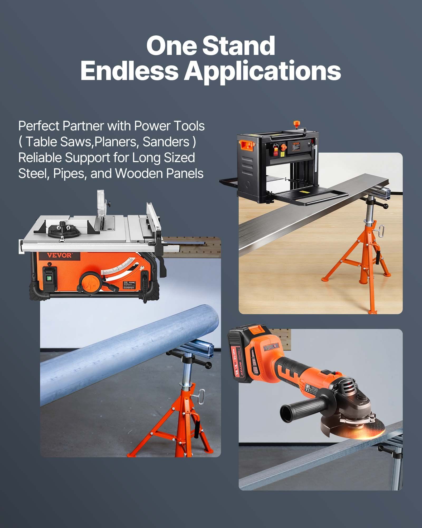 Roller Stand, Heavy Duty 1136 KG Load Capacity, 27.6