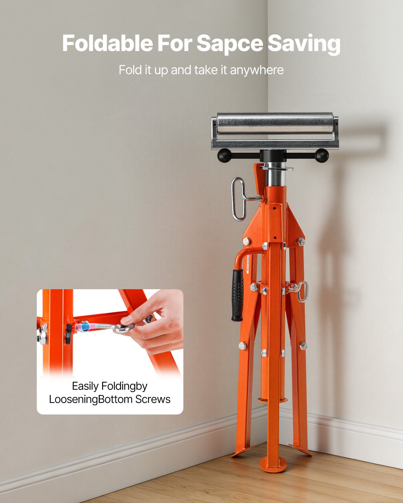 Roller Stand, Heavy Duty 1136 KG Load Capacity, 27.6