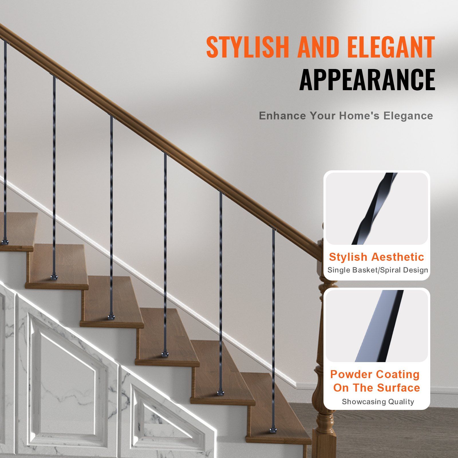 Staircase Metal Balusters, 44'' x 1/2