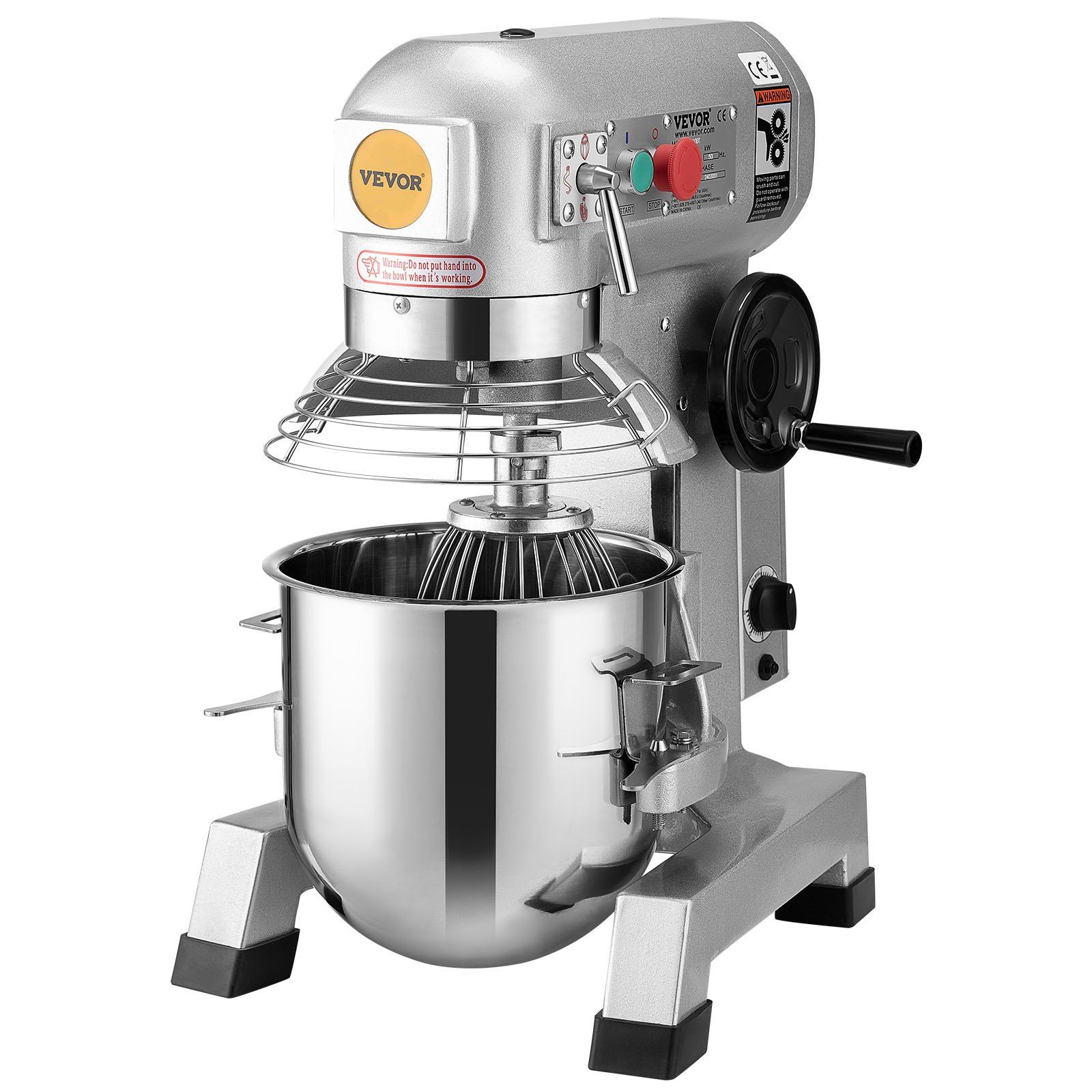 Commercial Food Mixer, 18.7L Commercial Stand Mixer with 3 Adjustable Speeds, 1100W Dough Mixer with Stainless Steel Bowl and 3 Mixing Attachments, Ideal for Restaurant, Bakery, Pastry shop, Caf - Image 1