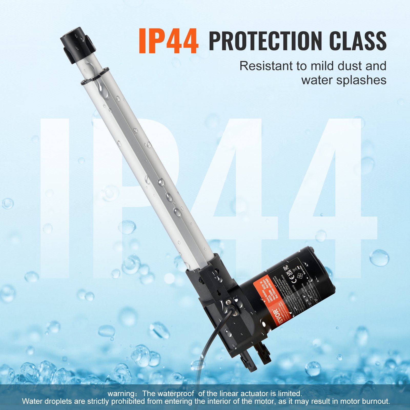 Linear Actuator 12V, 10 Inch Heavy Duty 1320lbs/6000N Linear Actuator, 0.19