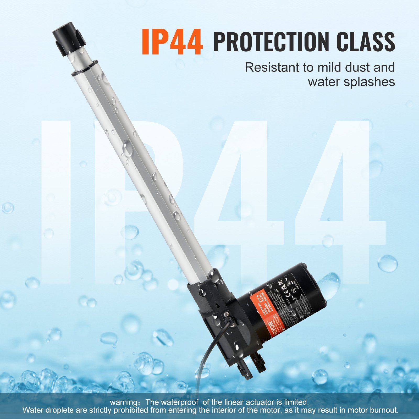 Linear Actuator 12V, 12 Inch Heavy Duty 1320lbs/6000N Linear Actuator, 0.19