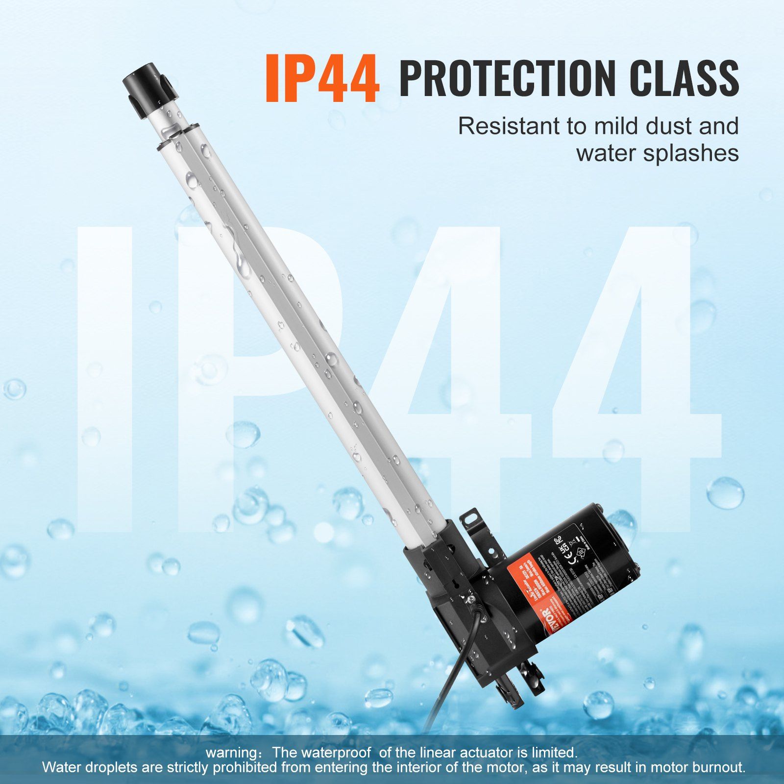 Linear Actuator 12V, 14 Inch Heavy Duty 1320lbs/6000N Linear Actuator, 0.19