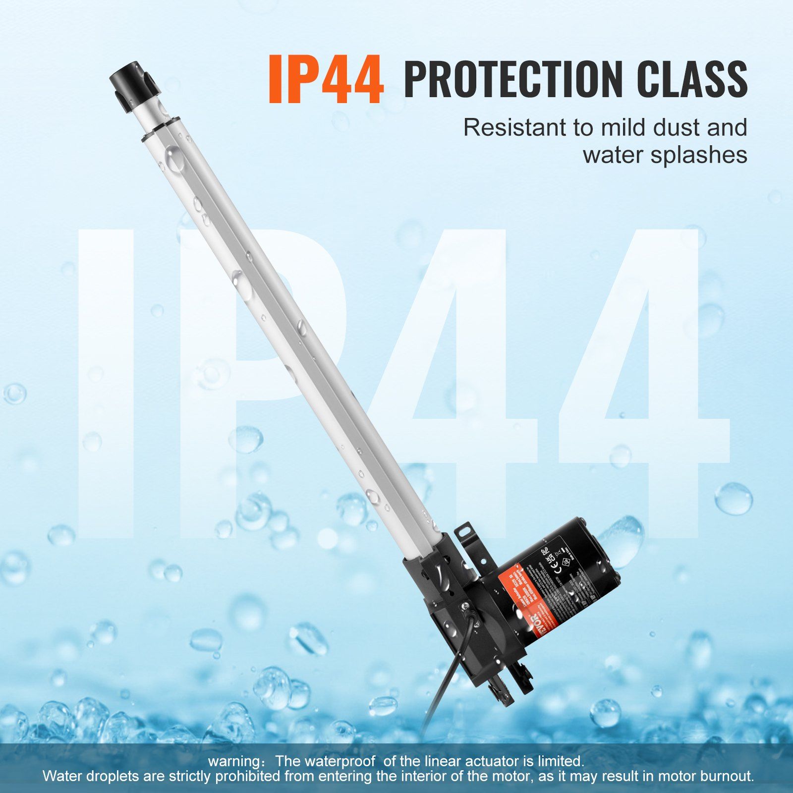 Linear Actuator 12V, 16 Inch Heavy Duty 1320lbs/6000N Linear Actuator, 0.19