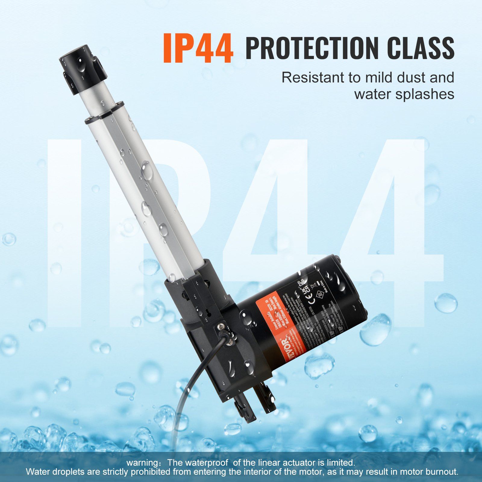 Linear Actuator 12V, 6 Inch Heavy Duty 1320lbs/6000N Linear Actuator, 0.19