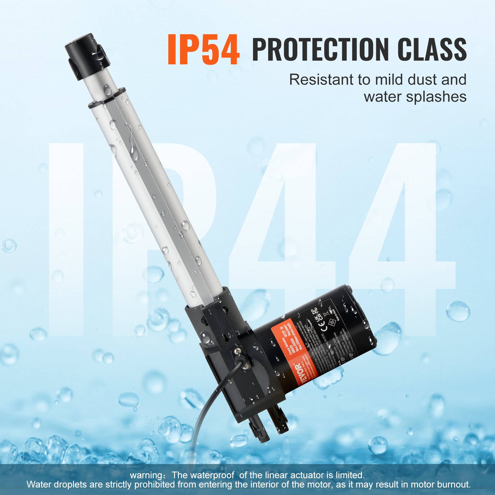 Linear Actuator 12V, 8 Inch Heavy Duty 1320lbs/6000N Linear Actuator, 0.19
