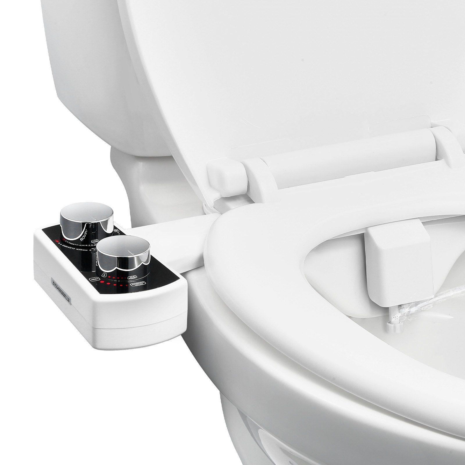 Bidet Attachment for Toilet, Non-Electric Bidet Toilet Seat Attachment - Dual Retractable Nozzles, Adjustable Water Pressure,  Easily Installed Cold Water Sprayer for Rear Feminine Wash, White - Image 1