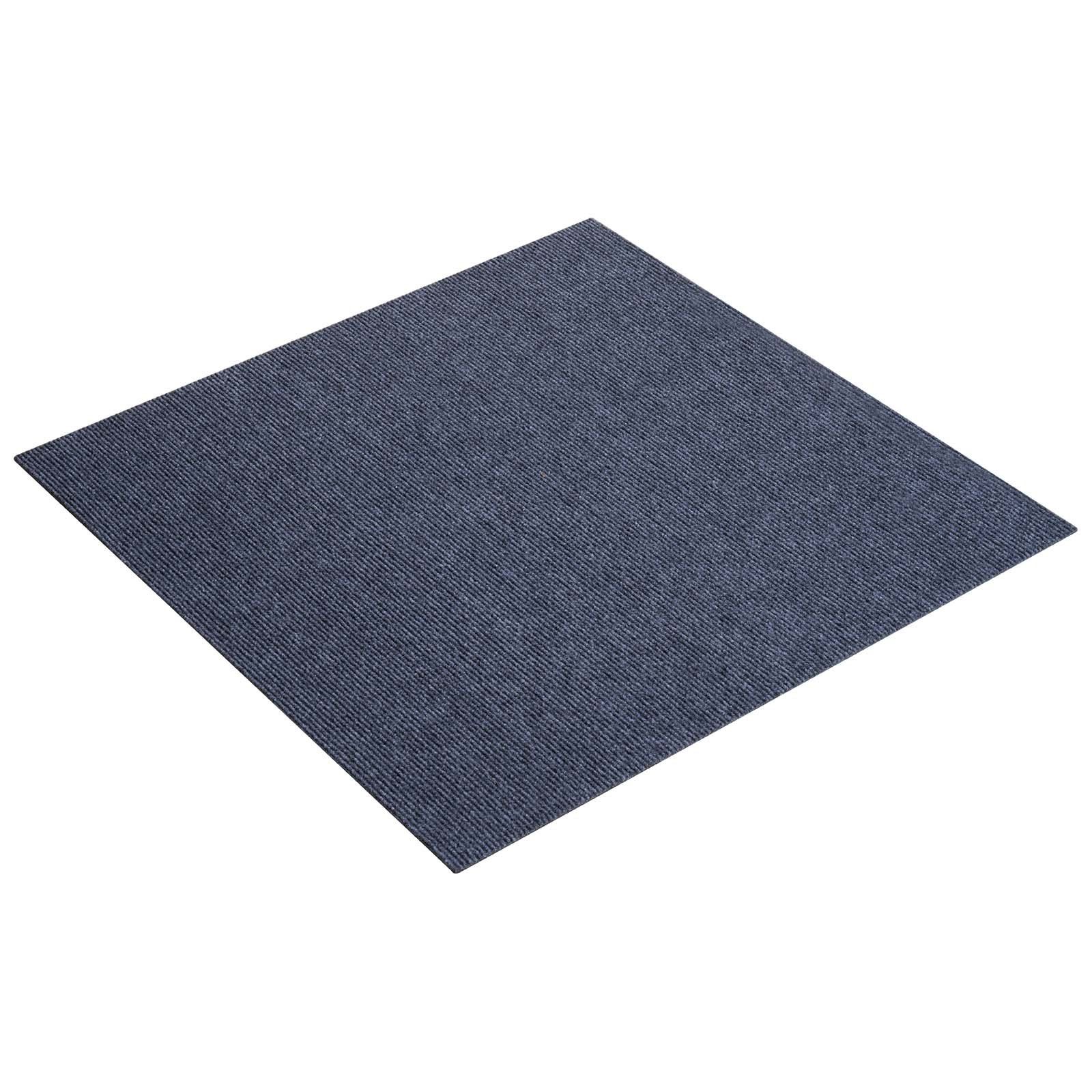 Carpet Tiles 610x610 mm, 15 Pack Peel and Stick Carpet Square Rug, Self Adhesive Commercial Floor Soft Padded for Seamless Cover 5.6㎡, Easy DIY Replacement for Living Room Office, Gray - Image 1