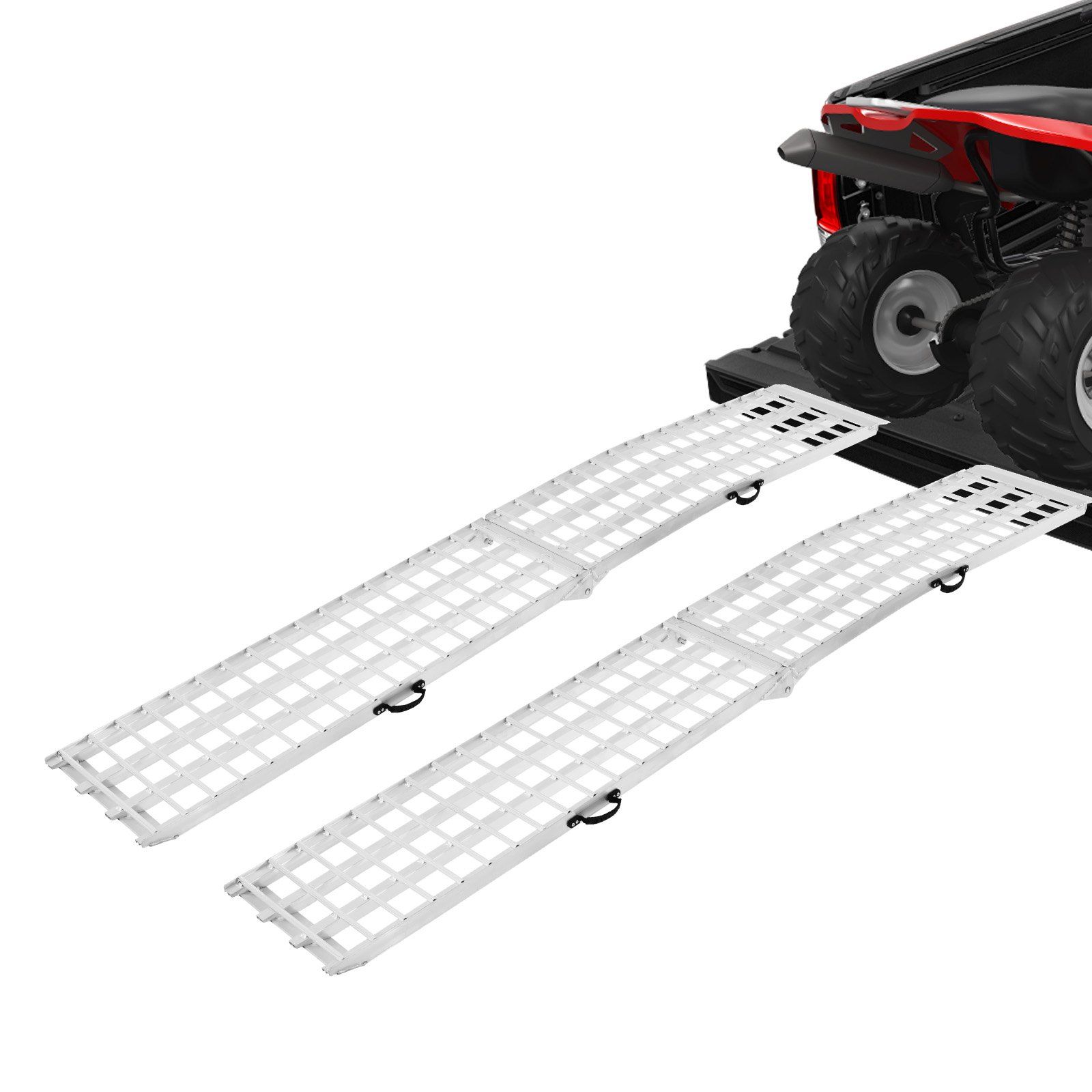 Aluminum Ramps, 2000 lbs, 2Pcs Heavy-duty Ramps with Wider Ramp Surface, Universal Stable Loading Ramp with Handles, Fit for ATV, UTV, Motorcycle, Electric Bicycle, etc. - Image 1
