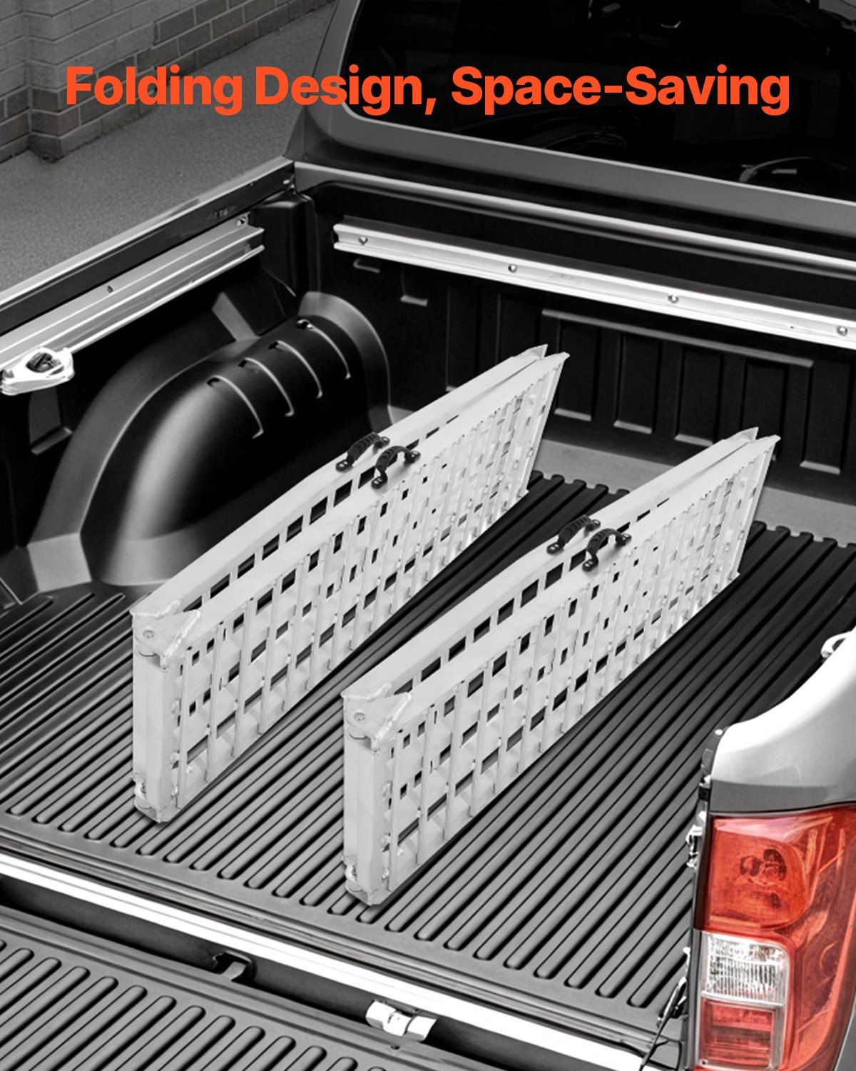 Aluminum Ramps, 2000 lbs, 2Pcs Heavy-duty Ramps with Wider Ramp Surface, Universal Stable Loading Ramp with Handles, Fit for ATV, UTV, Motorcycle, Electric Bicycle, etc. - Image 5