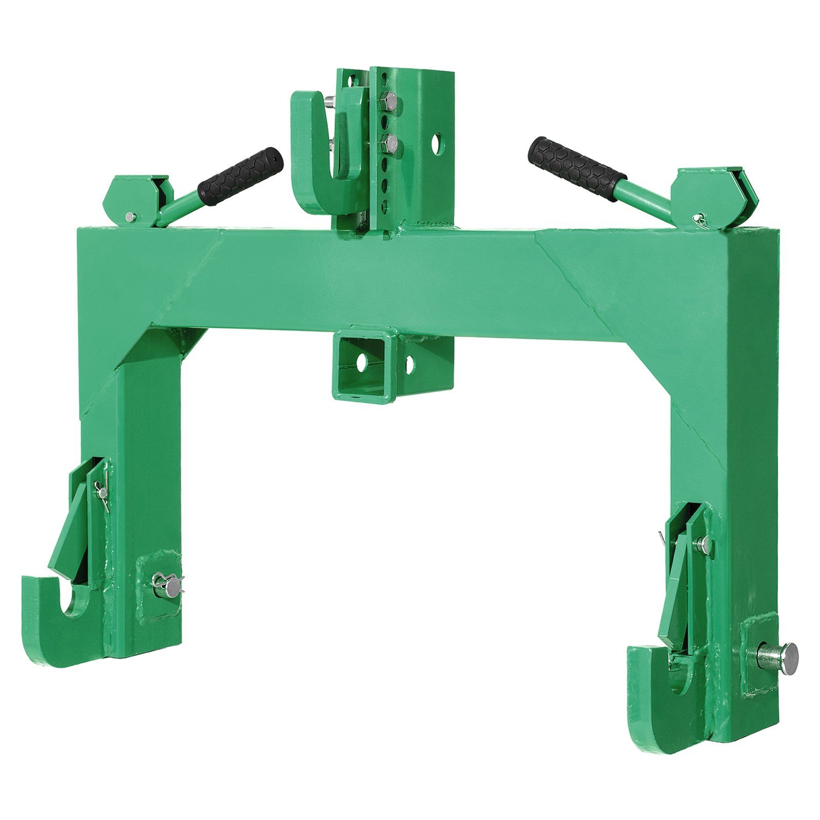 3-Point Quick Hitch with 2 in Receiver, 3000 Lbs Lift Capacity, 3-Pt Hitch with 5 Level Adjustable Bolt, Adaptation to Category 1 & 2 Tractor, Heavy Duty 3 Point Attachments, Green - Image 1
