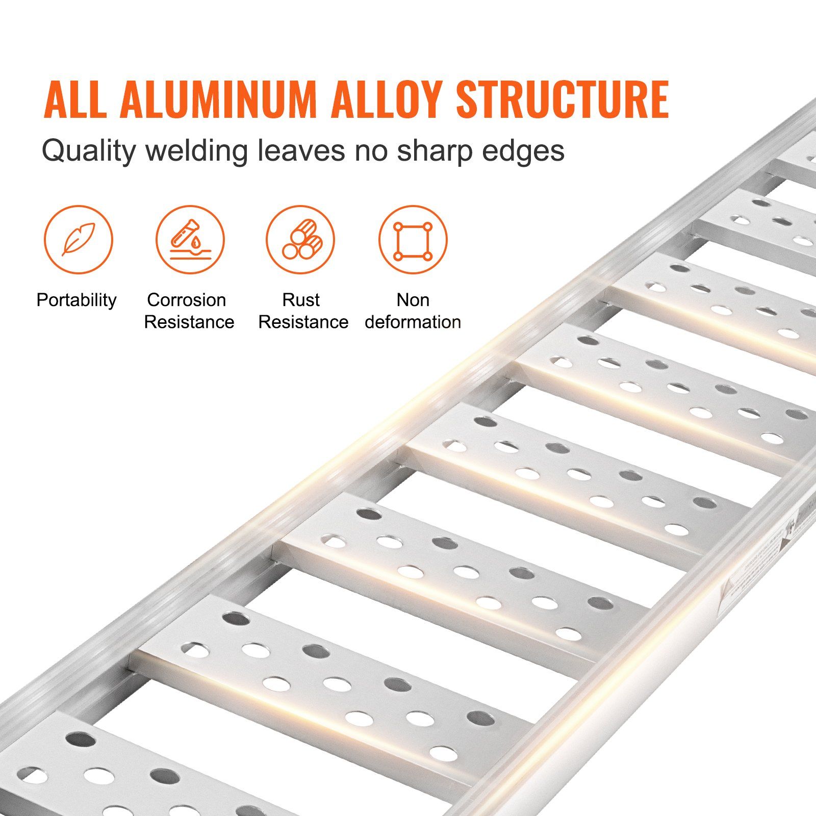 Aluminum Ramps, 1250lbs, Straight Ramp with Treads and Load Straps, Portable Loading Ramp for Motorcycles, ATVs, Trucks, Lawn Mower, Dirt Bike, Garden Tractor, 78