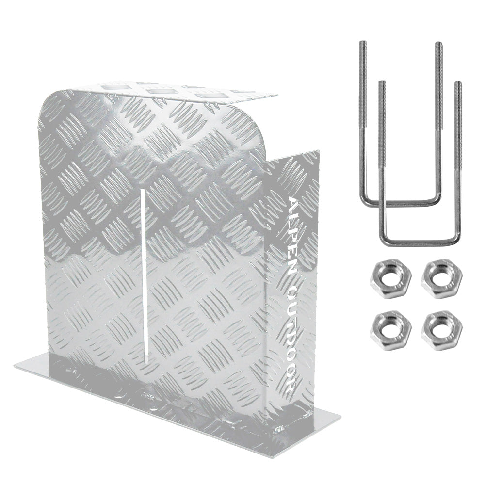 Alpen Outdoor Base Mount 2mm Thickness Aluminium Diesel Heater Fuel Tank Cover Left/Right for 10L 15L Fuel Tank Silver - Image 1