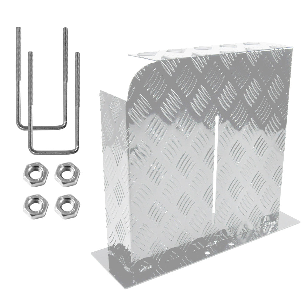 Alpen Outdoor Base Mount 2mm Thickness Aluminium Diesel Heater Fuel Tank Cover Left for 10L 15L Fuel Tank Silver - Image 1