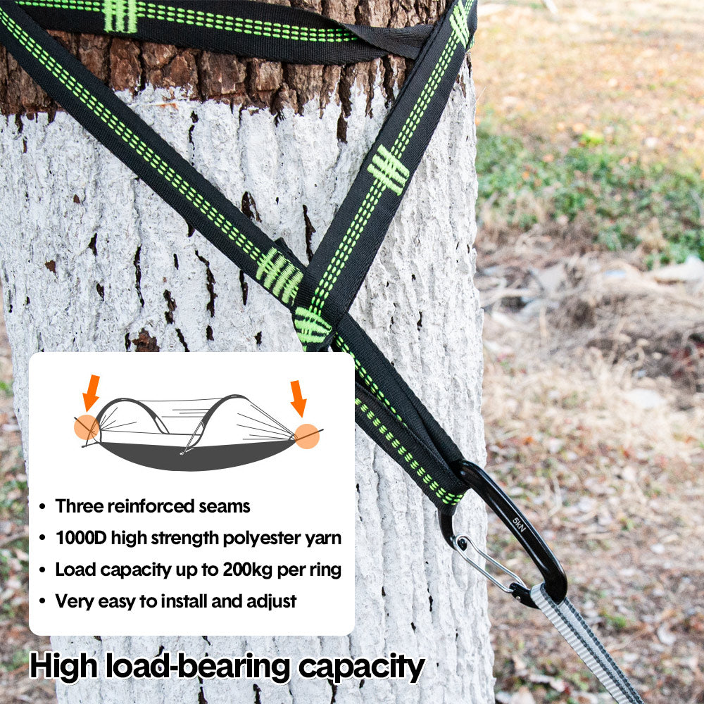 Hammock Tent Outdoor Double Portable Multi-Functional Waterproof Hammock Parachute Camping Hanging Bed 270x140cm with Anti Mosquito Net and Storage Bag - Image 5