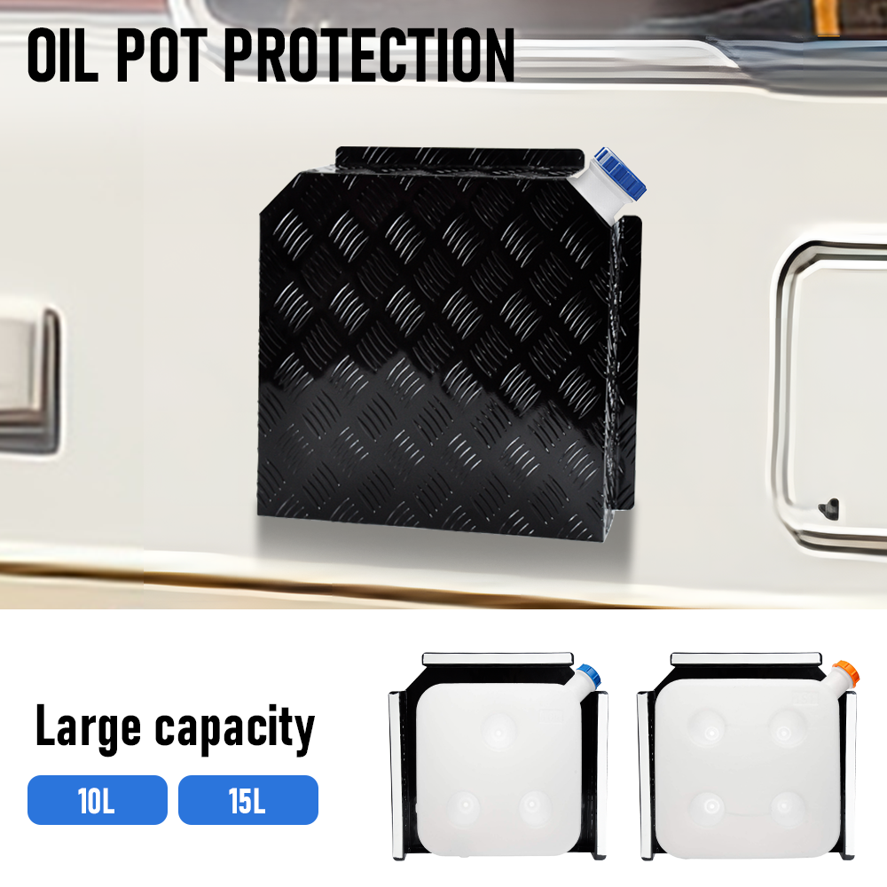 Aluminum Caravan Diesel Heater Bracket 2mm Thickness Fuel Tank Cover Double Left/Right Base 10L/15L for Caravan Trailer Toolbox Black - Image 3