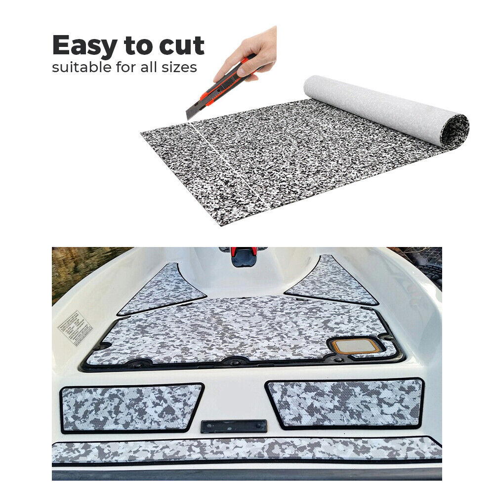 EVA Boat Flooring Mat Camo Foam Boat Decking Faux Teak Marine Mat Boat Carpet Sea Deck Marine Flooring for Motorboat RV Yacht Kayak Surfboard 240cmx90cm - Image 4