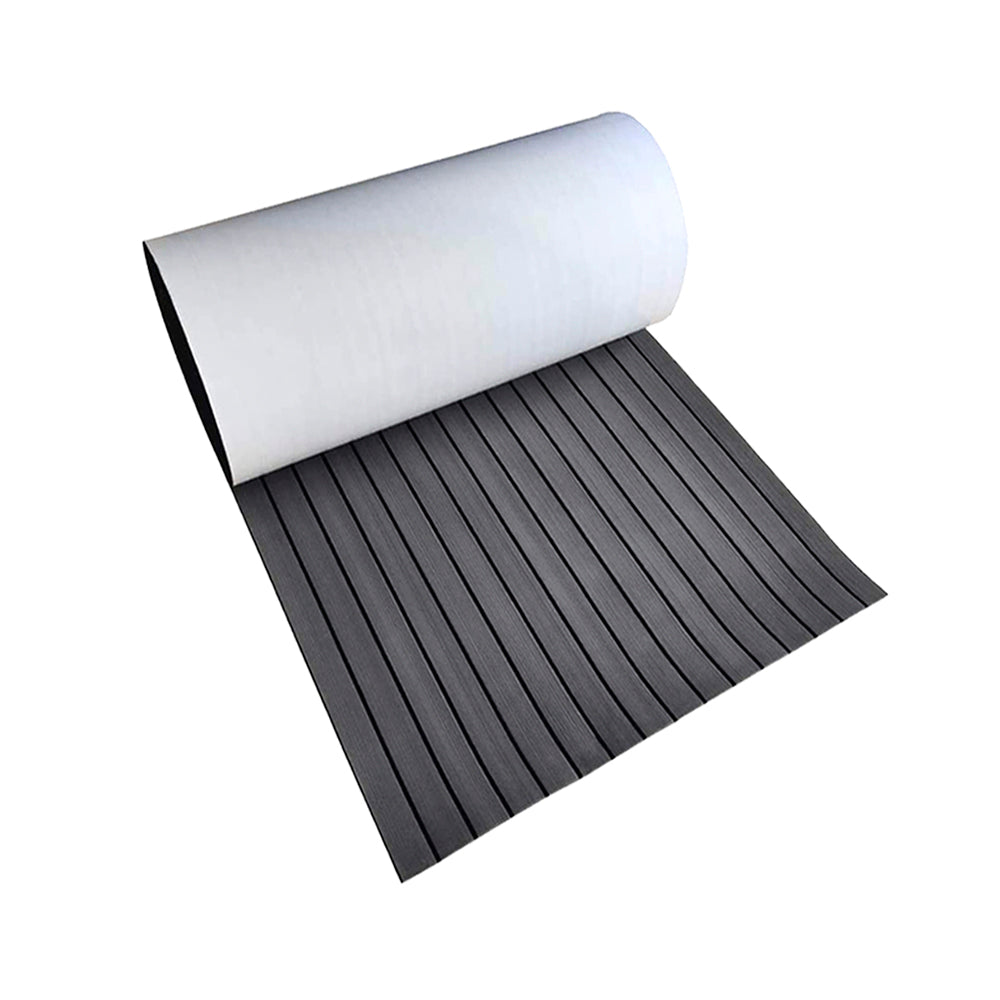 EVA Foam Boat Flooring Mat Faux Decking Teak Marine Mat Boat Carpet Sea Deck Flooring for Motorboat RV Yacht Kayak Surfboard 240cmx90cm Dark Grey - Image 1