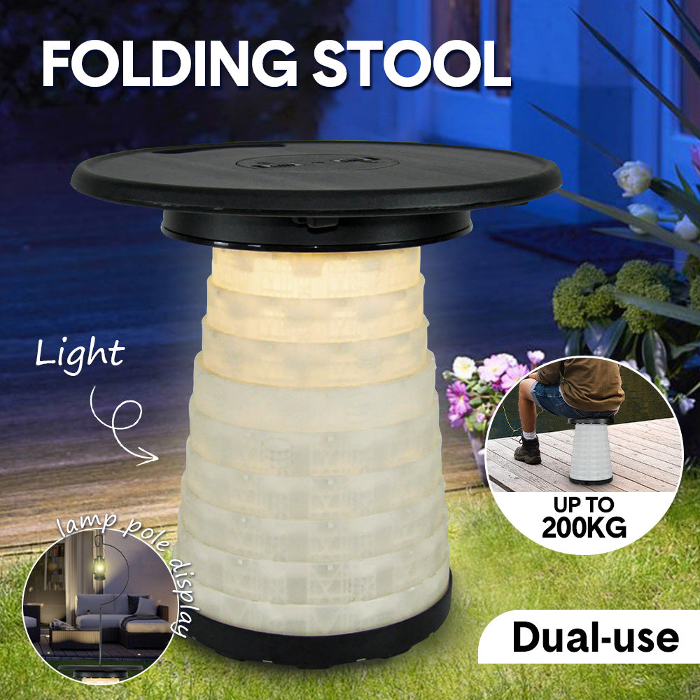 Multi-Functional Outdoor Stool for Aussie Night Camping Fishing Telescopic Hook Rod Lanterns Tarps Hanging No-Tools Assembly Anti-Corrosion PP - Image 2
