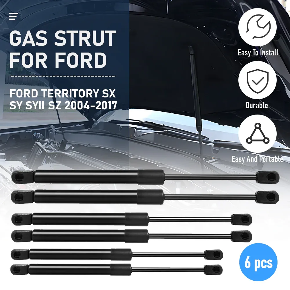 6pcs Premium Gas Struts Kit for Ford Territory SX SY 2004-2011 Bonnet Tailgate  Window Glass Direct Replacement Steel Anti-Rust Easy Install - Image 2