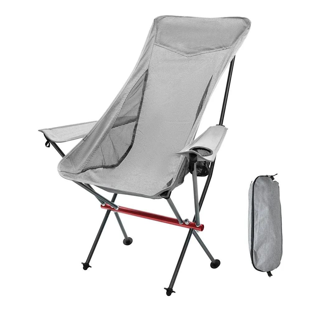 Ultra-Light 1.5KG Portable Folding Rock Camping Chair No Tools Setup 150kg Capacity Heat-Resistant Oxford Fabric Armrests Design with Side Pockets - Image 7