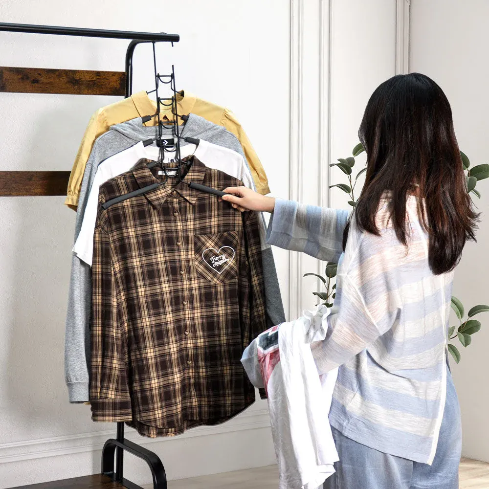 8 Sets Magic Clothes Hangers Detachable 5-in-1 Multilayer Carbon Steel Coat Hanger with Anti-Slip Foam Sleeves Space Saving for Wardrobe Closet Storage - Image 8