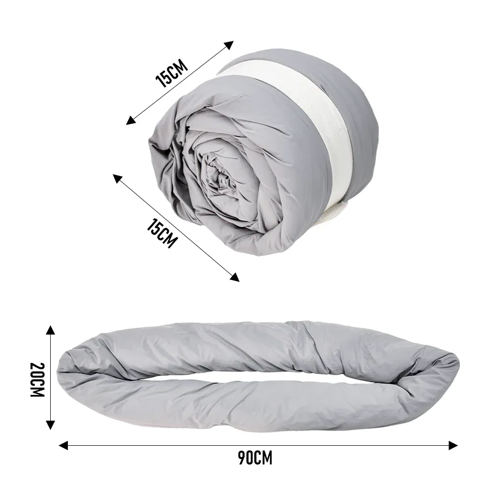 2Pcs Travel Pillow Wrap Comfort Adjustable Neck Support Pillow Scarf for Airplane Travel Sleep Nap Machine Washable and Portable Soft Neck Pillow Grey - Image 8