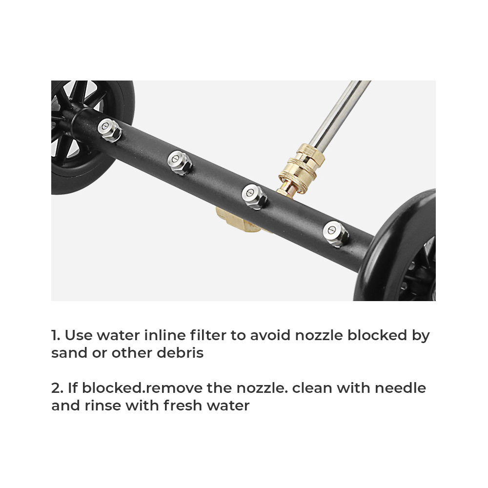 Alston Pressure Water Spray Car Undercarriage Cleaner Washer Max 4000PSI Chassis Washer Surface Cleaner 1/4 Quick Connector with Wands for Car Ground Cleaning - Image 3