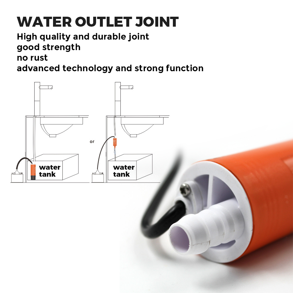 SEAFLO Submersible Inline Pump 12V 280GPH Transfer Pump Water Resistant High Pressure Washing Water Diesel Pump For RV Marine Boat Caravan - Image 4