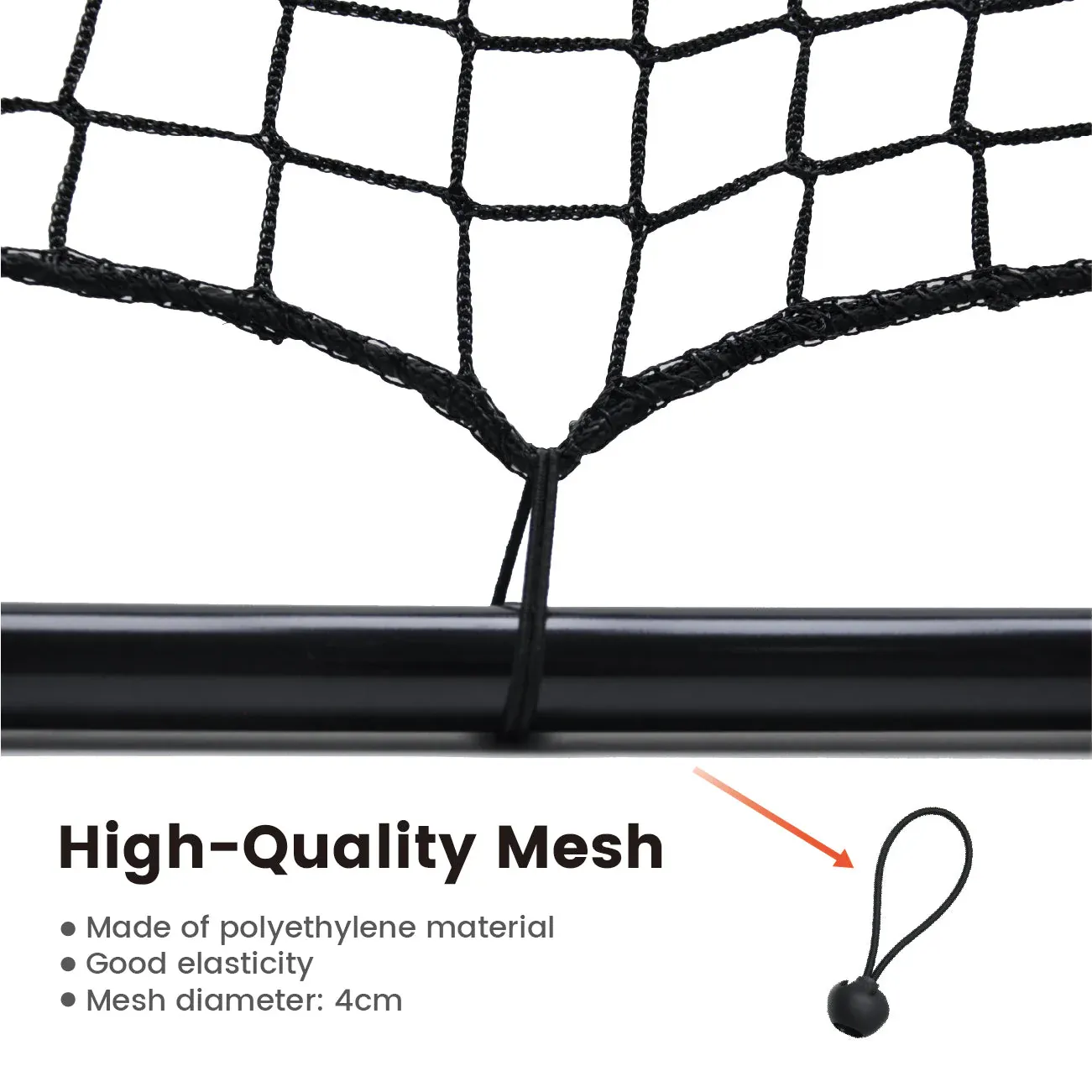 1m Football Rebounder Net Soccer Training Kickback Target Bounce Wall Detachable Metal Frame and PE Net For Passing Shooting Practice Sports Skills Trainer - Image 5