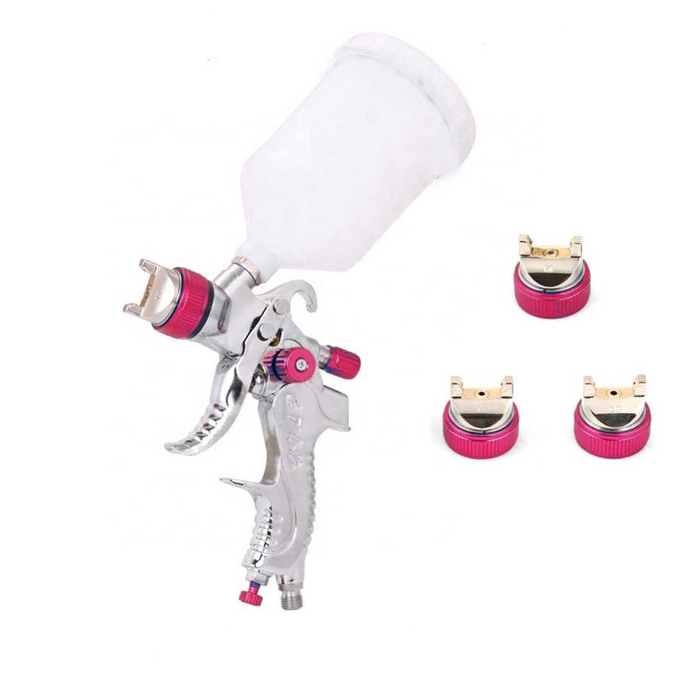 Air Spray Gun HVLP Kit Paint Gun Gravity Feed Air Spray Gun Airbrush Painting Tool 3 Nozzle 1.4mm 1.7mm 2mm With Tips for Wall Fencing Decking Painting - Image 1