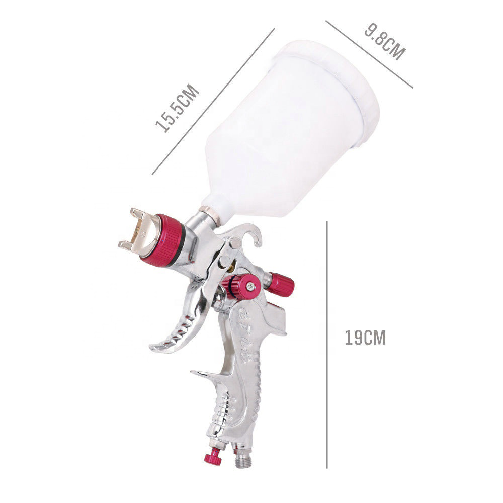 Air Spray Gun HVLP Kit Paint Gun Gravity Feed Air Spray Gun Airbrush Painting Tool 3 Nozzle 1.4mm 1.7mm 2mm With Tips for Wall Fencing Decking Painting - Image 8